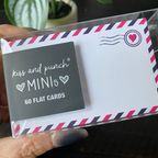 Kiss and Punch - Airmail Variation Minis™ Flat Notecard Set of 60 