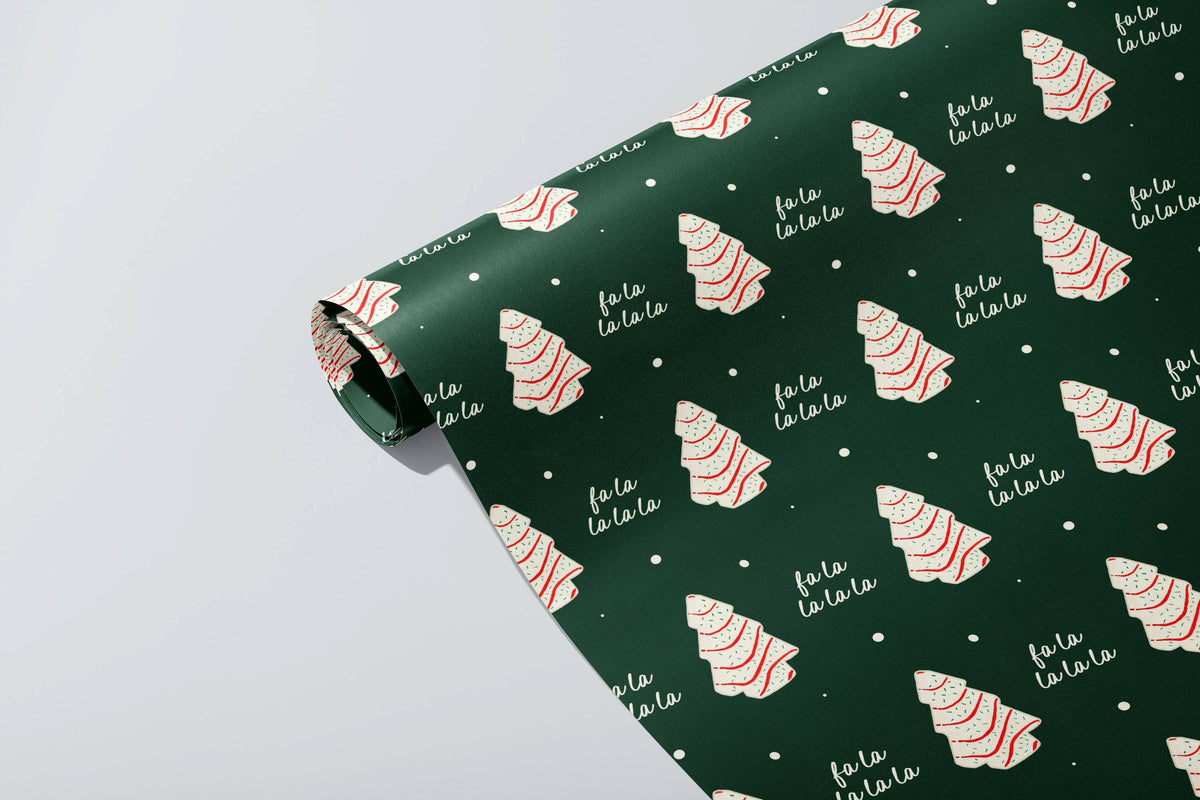 June Paper Market - Christmas Tree Cake Wrapping Paper