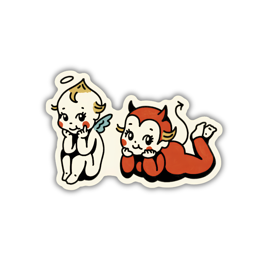 inviting affairs paperie - Angel and Devil Besties Sticker