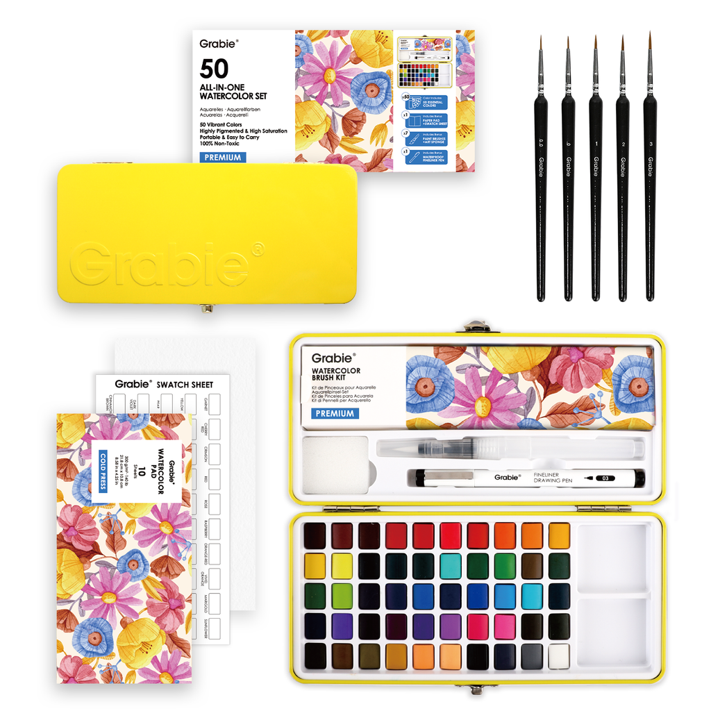 Grabie - Grabie All-In-One Premium Watercolor Set of 50