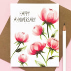 Morgan Swank Studio - Peonies Floral Anniversary Card
