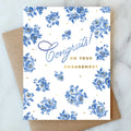 Abigail Jayne Design - French Blue Engagement Greeting Card | Wedding Card