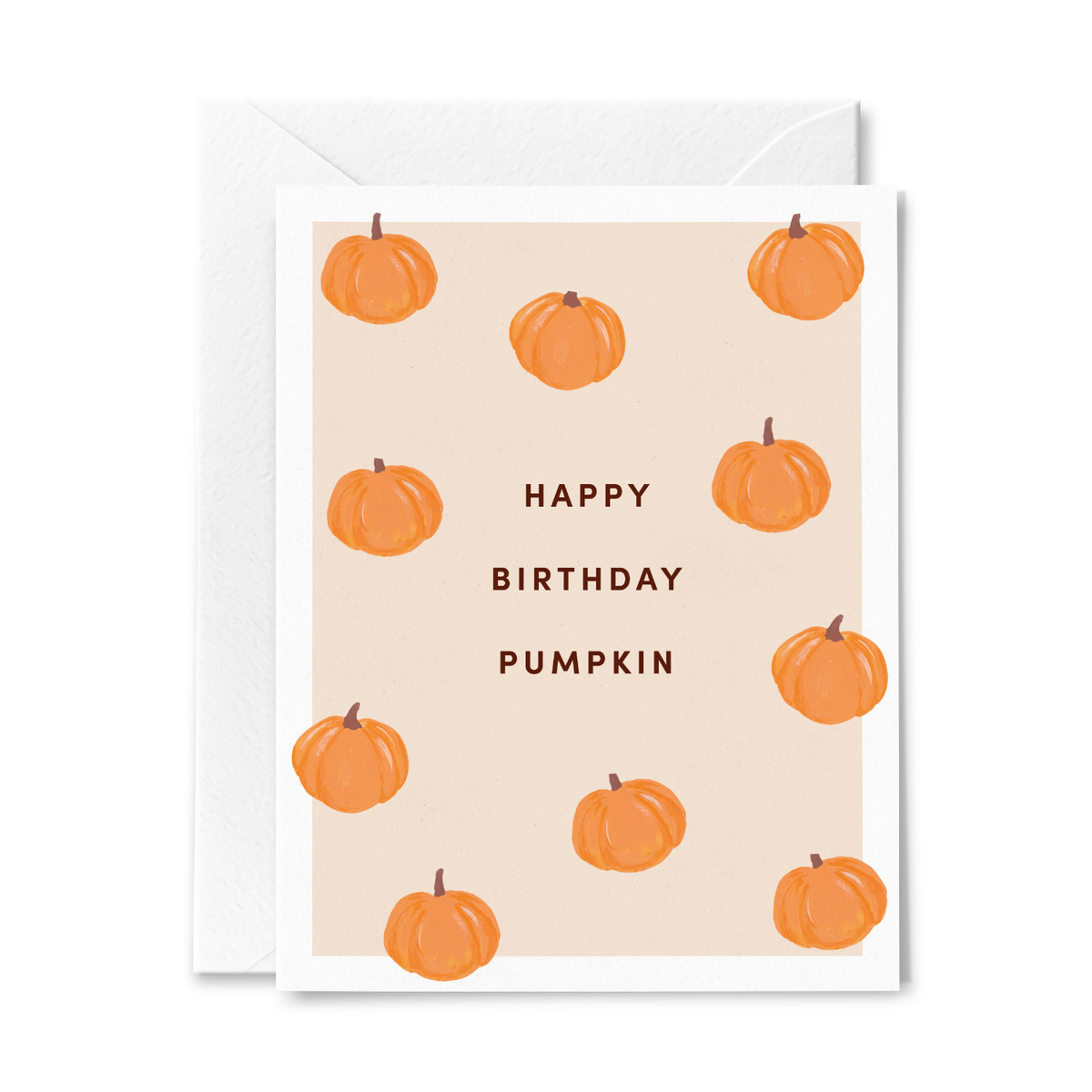June Paper Market - Happy Birthday Pumpkin Fall Greeting Card