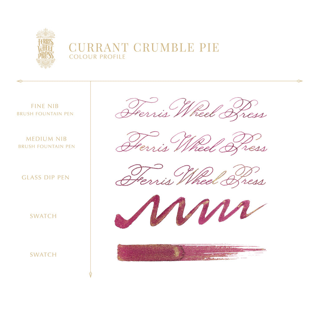 Ferris Wheel Press 38ml Currant Crumble Pie Fountain Pen Ink