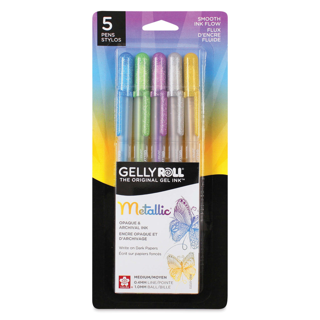 Gelly Roll Metallic Pens - Set of 5, Hot Metallic