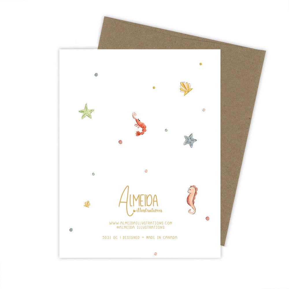 Almeida Illustrations - Under the Sea Welcome Baby Card