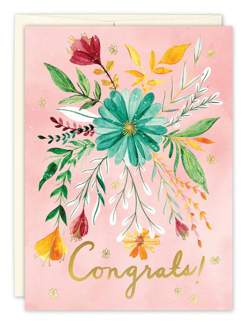 Biely & Shoaf Co., Congrats, Pink Floral Card