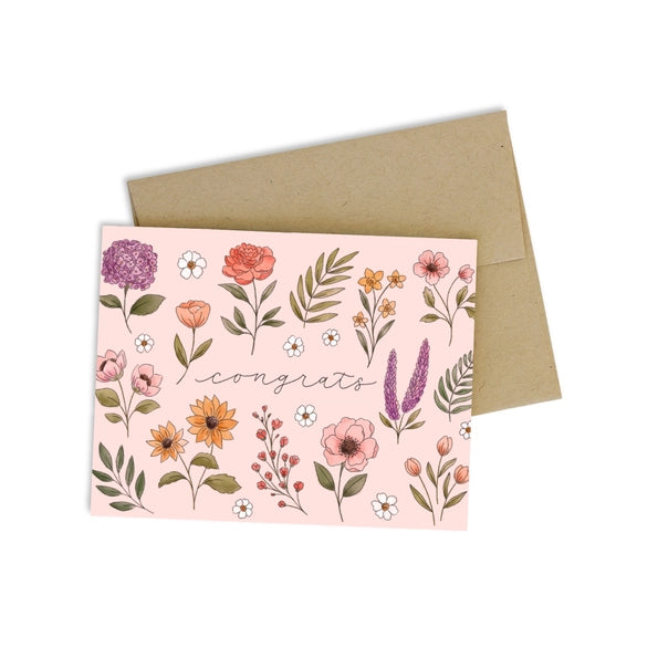 ELYSE BREANNE DESIGN, WILDFLOWER CONGRATS GREETING CARD