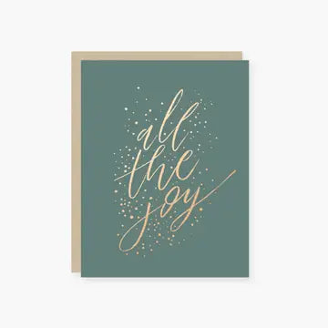 2021 CO., ALL THE JOY GOLD FOIL CHRISTMAS CARD