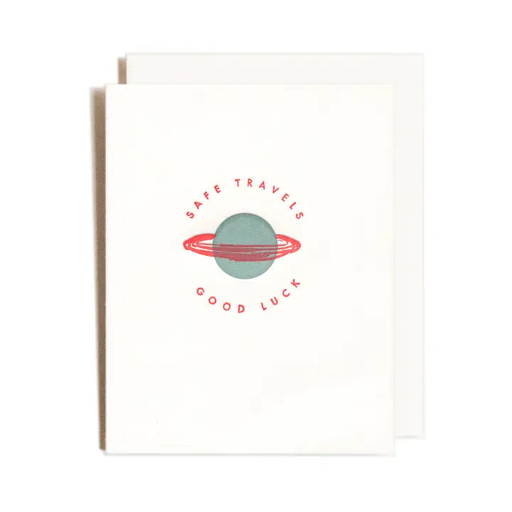 HOMEWORK LETTERPRESS STUDIO, SAFE TRAVELS CARD