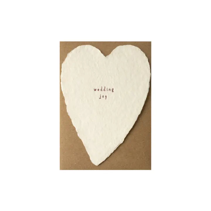 OBLATION, WEDDING JOY HEART HANDMADE PAPER LETTERPRESS CARD