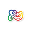 2021 CO.,  X HOLIDAY JUNKIE LOVE WITH PRIDE STICKER
