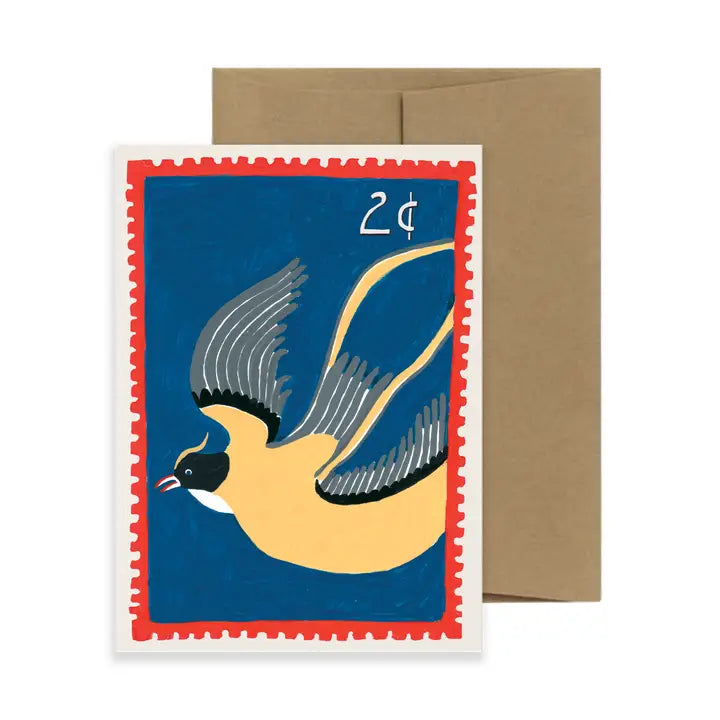 ISATOPIA, BIRD CARD  VINTAGE STAMP SERIES