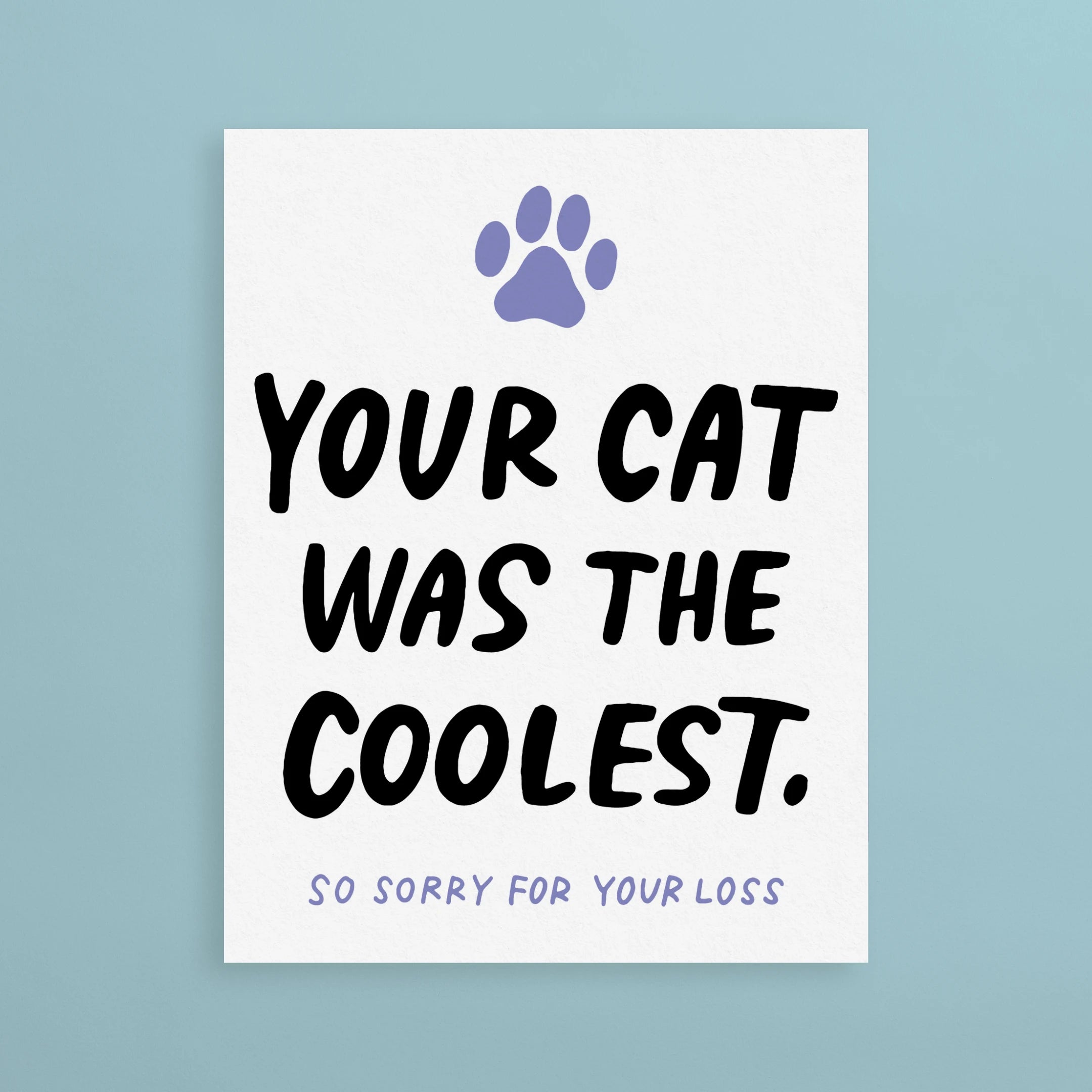 And Here We Are, Coolest Cat Pet Sympathy