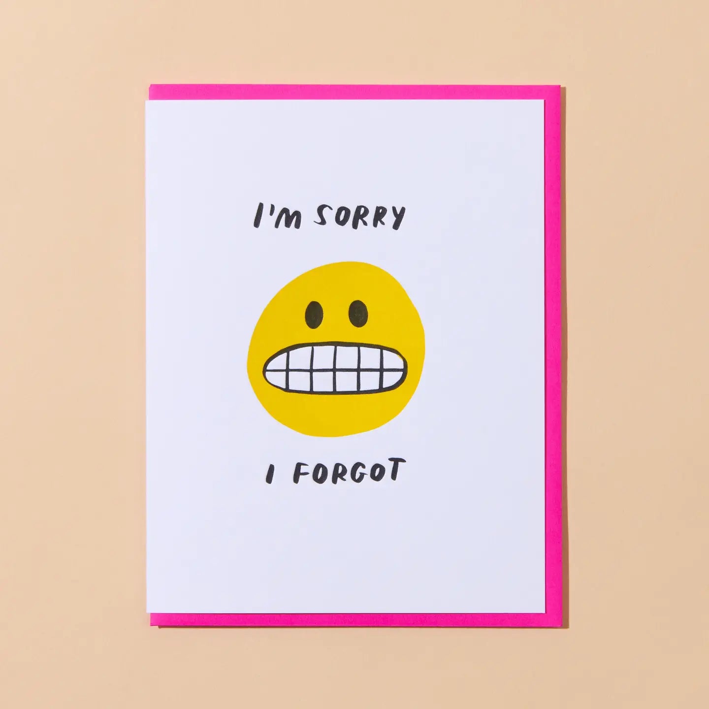 And Here We Are, I'm Sorry I Forgot Letterpess Card