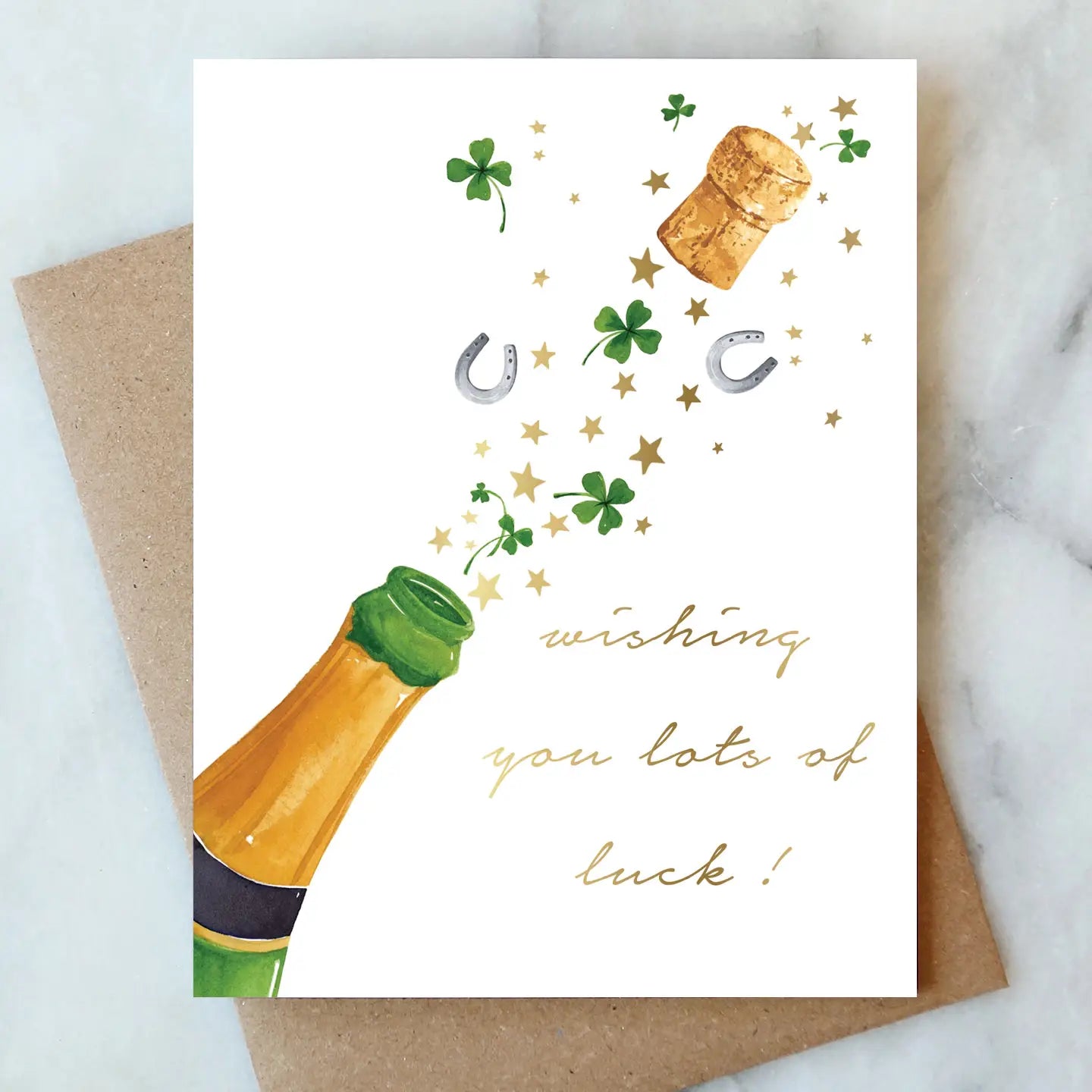 Abigail Jayne Design, Wishing Luck Champagne Card