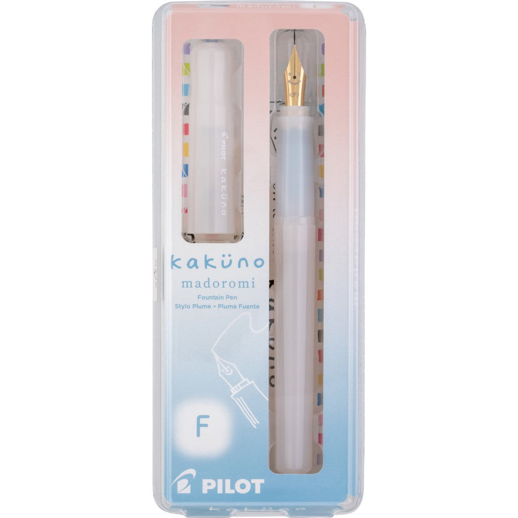 Pilot, Kakuno Fountain Pen, Madoromi Series, White, Fine