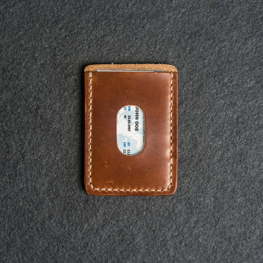 Ox & Pine - Two Pocket Wallet - Handmade Leather Wallet: Black