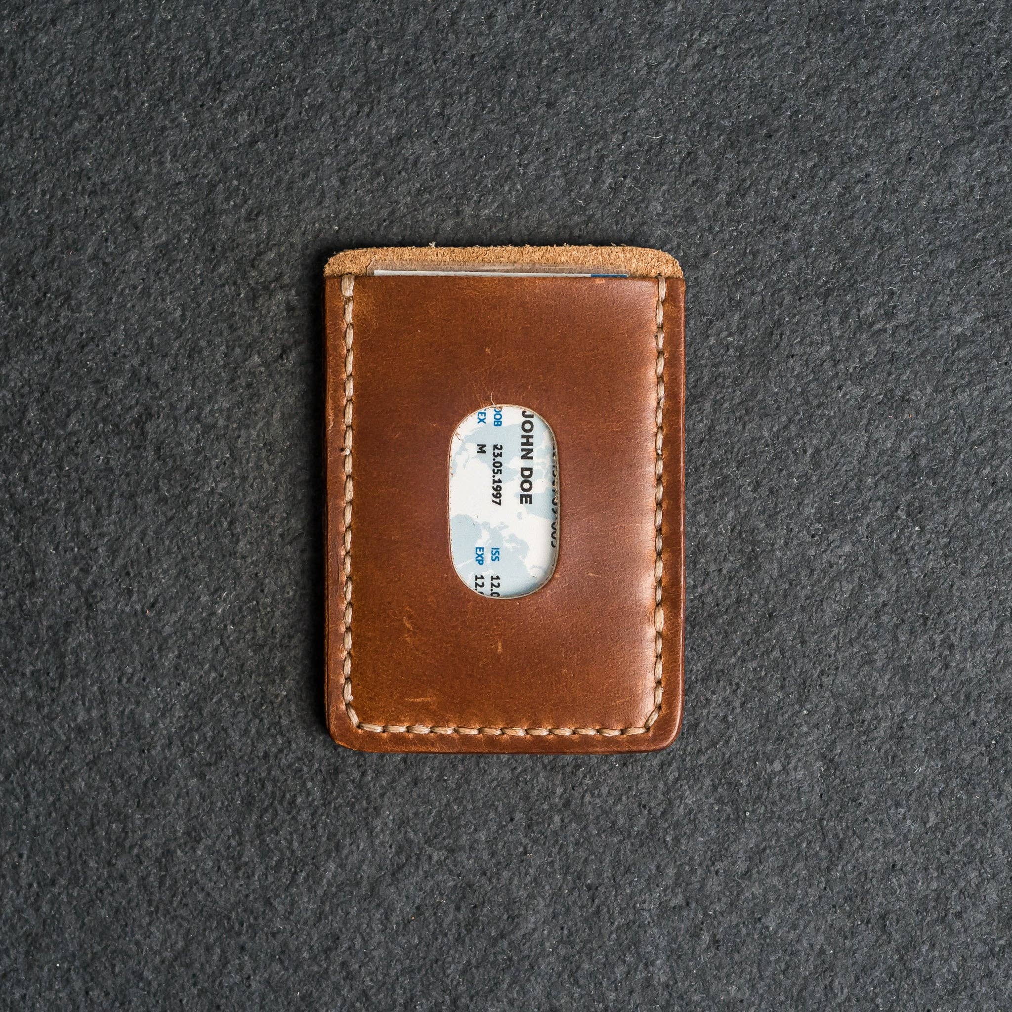 Ox & Pine - Two Pocket Wallet - Handmade Leather Wallet: Black