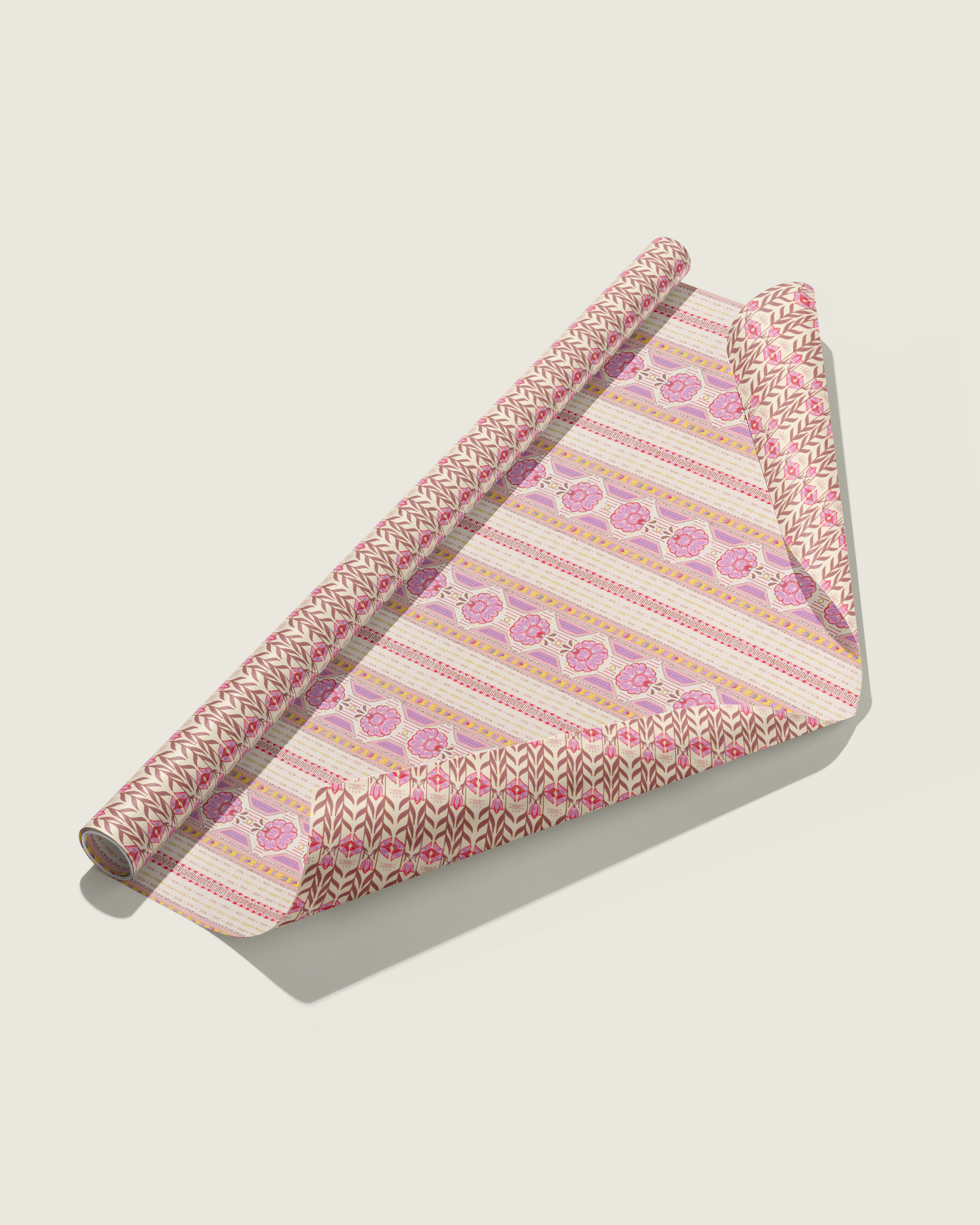 re:mused studio - Le Folk Gift Wrap Sheet - Double Sided