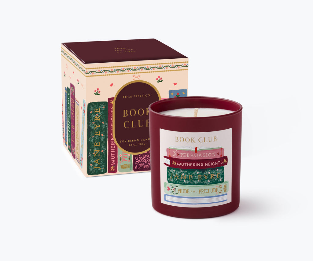 Rifle Paper Co. - Book Club 9.5 oz Glass Candle
