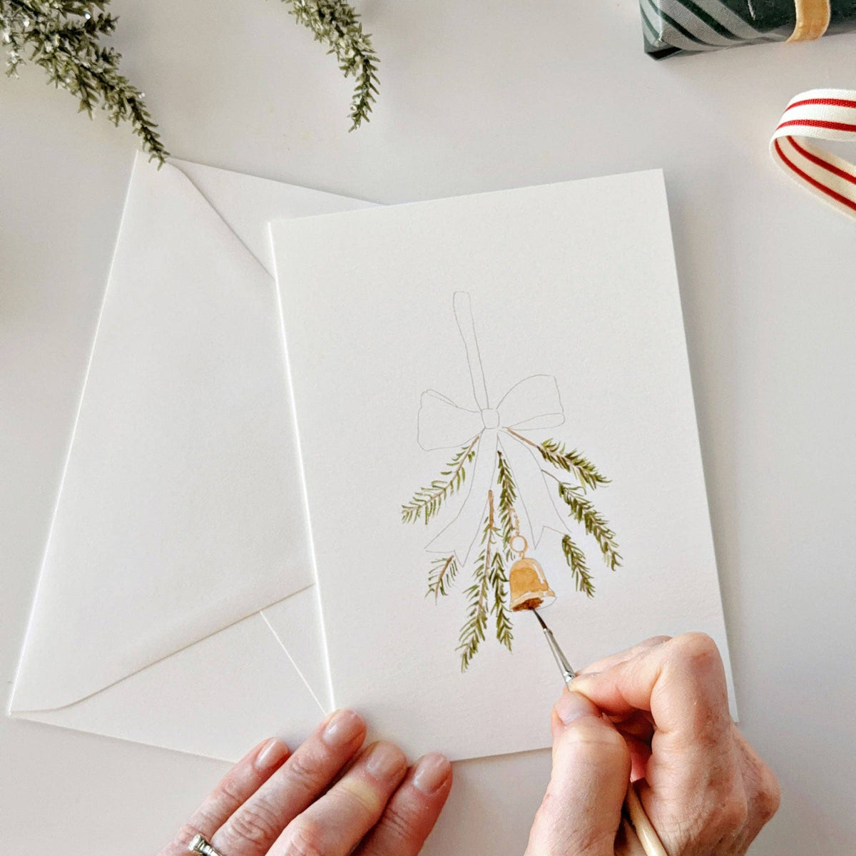 emily lex studio - Classic christmas paintable notecard