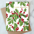 Abigail Jayne Design - Vines of Holly Greeting Card | Christmas Holiday Card
