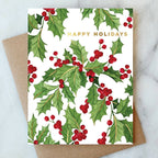 Abigail Jayne Design - Vines of Holly Greeting Card | Christmas Holiday Card