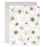 E. Frances Paper - White Flower Wedding Greeting Card