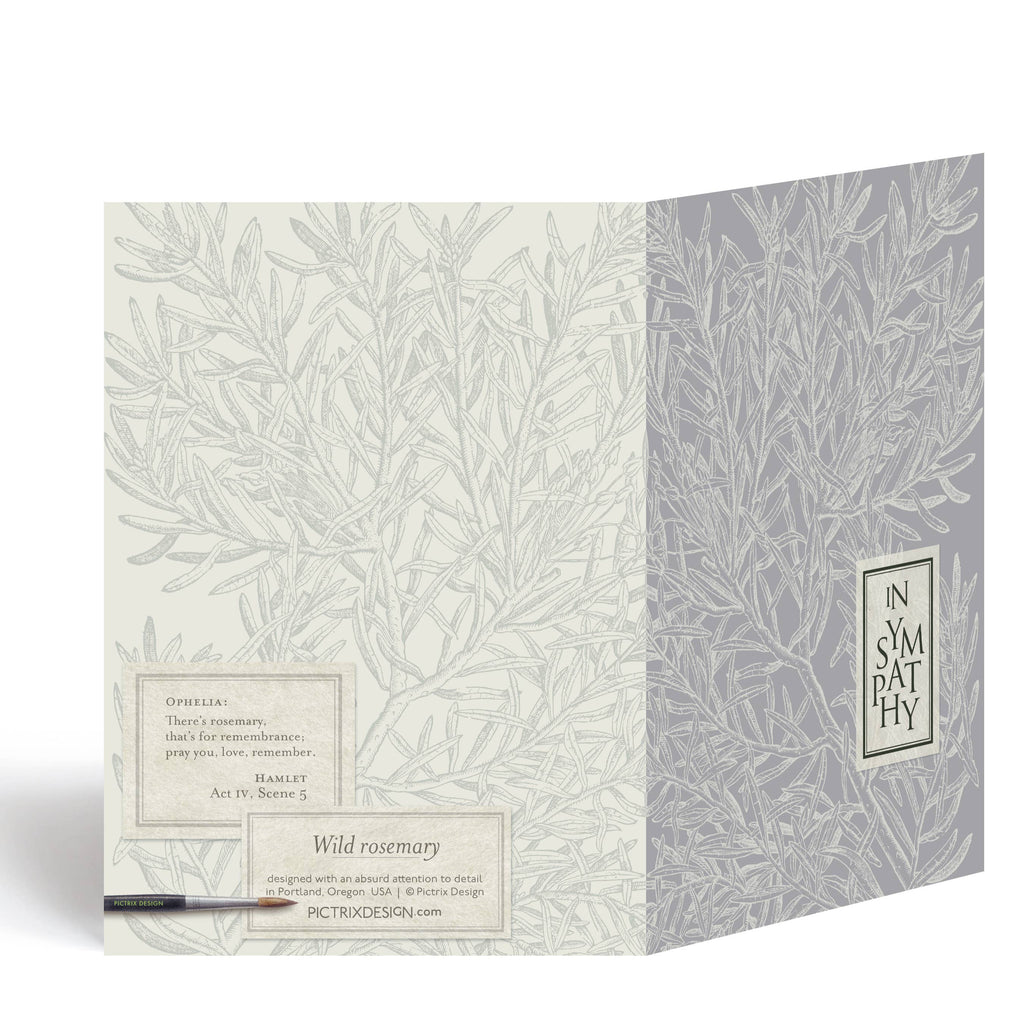 Pictrix Design - "Wild rosemary" A6 sympathy card 