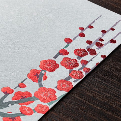 MIDORI, Letter Pad 151 Foil-Stampling Snow Winter Plum