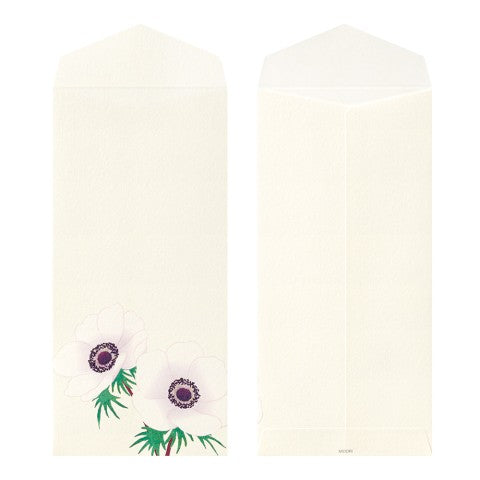 MIDORI, ENVELOPE 158 FOUR DESIGNS SPRING FLOWER WHITE