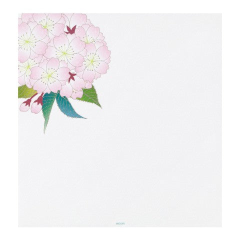 MIDORI, LETTER PAD 161 SILK-PRINTING BALL-SHAPED CHERRY BLOSSOM