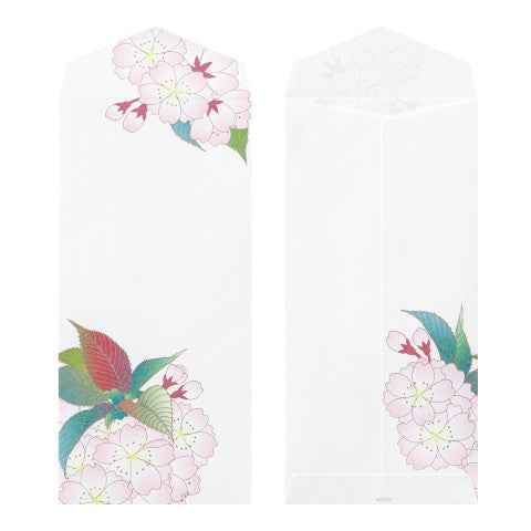 MIDORI, ENVELOPE 162 SILK-PRINTING BALL-SHAPED CHERRY BLOSSOM