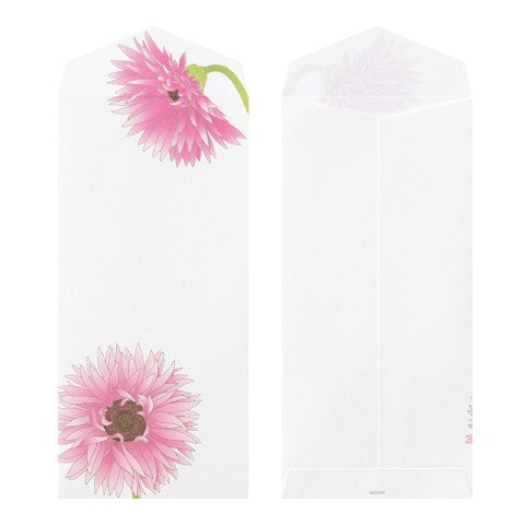 MIDORI, ENVELOPE 164 SILK-PRINTING GERBERA