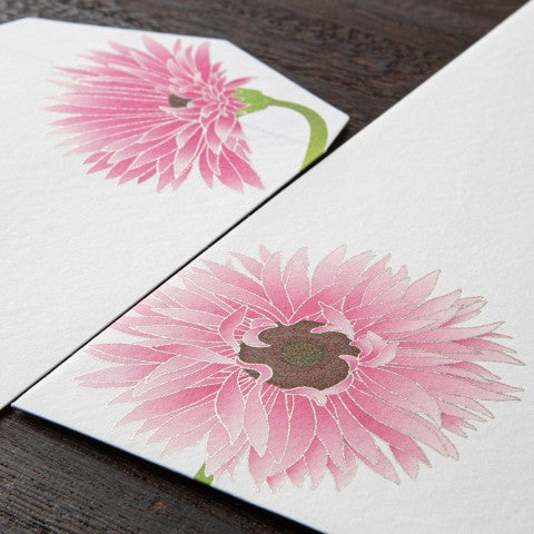 MIDORI, ENVELOPE 164 SILK-PRINTING GERBERA