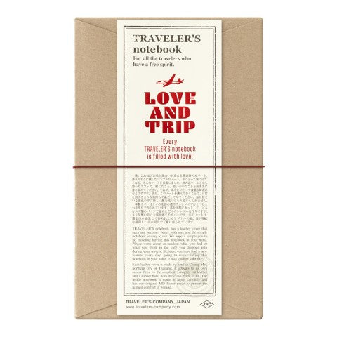 Travelers Notebook Regular Size Love And Trip Red