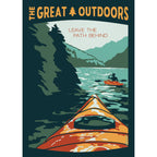 Lionheart Graphics - Kayak Leave the Path Vintage Travel Vinyl Sticker Souvenir