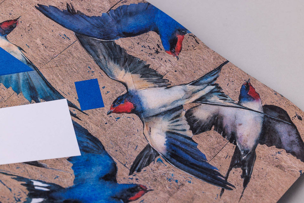 pigeonposted - Golden Flight Pigeon, Folding Letter Set – pack of 6