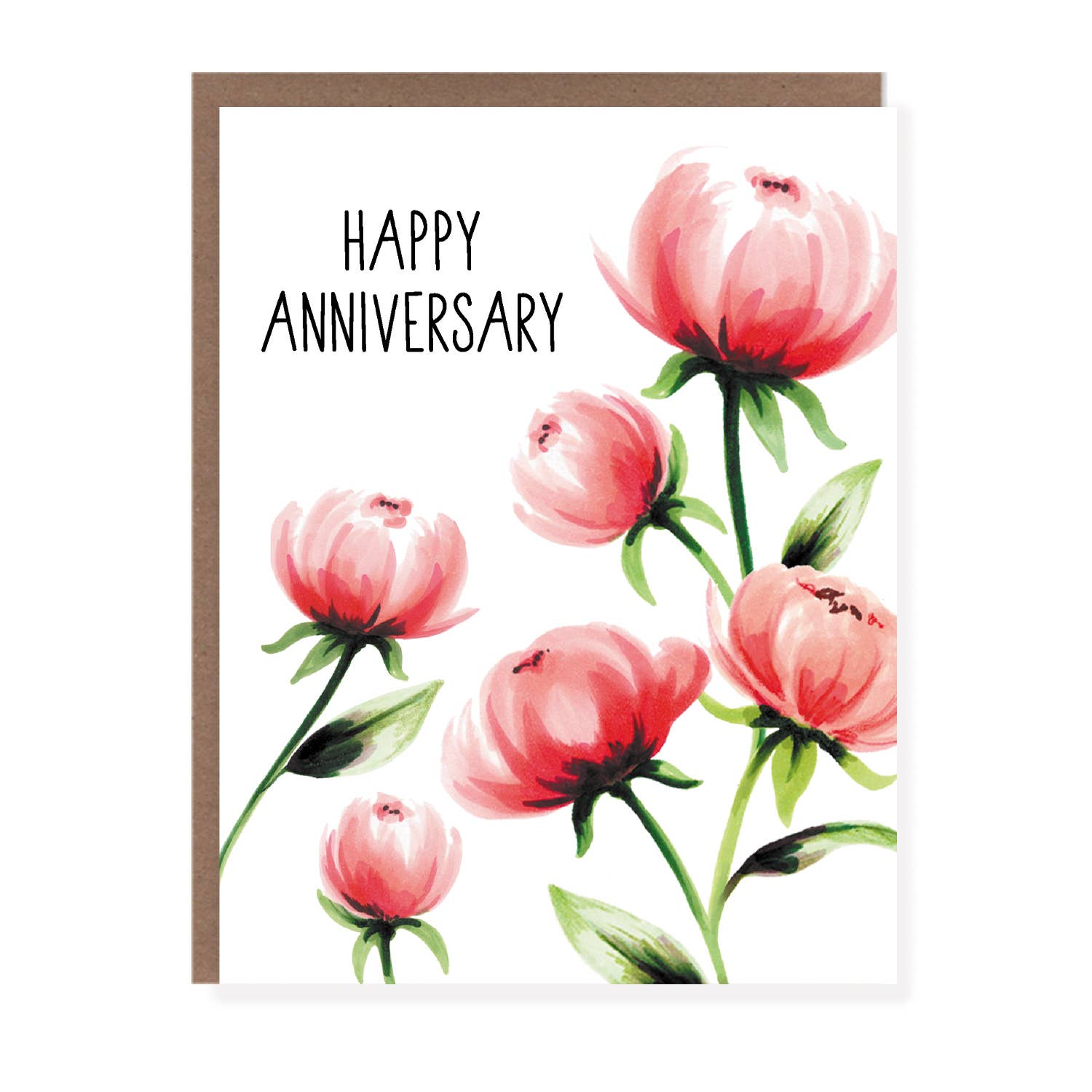 Morgan Swank Studio - Peonies Floral Anniversary Card