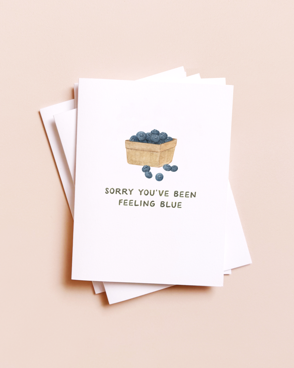 Amy Zhang - Feeling Blue — Food Pun Mental Health Support Card
