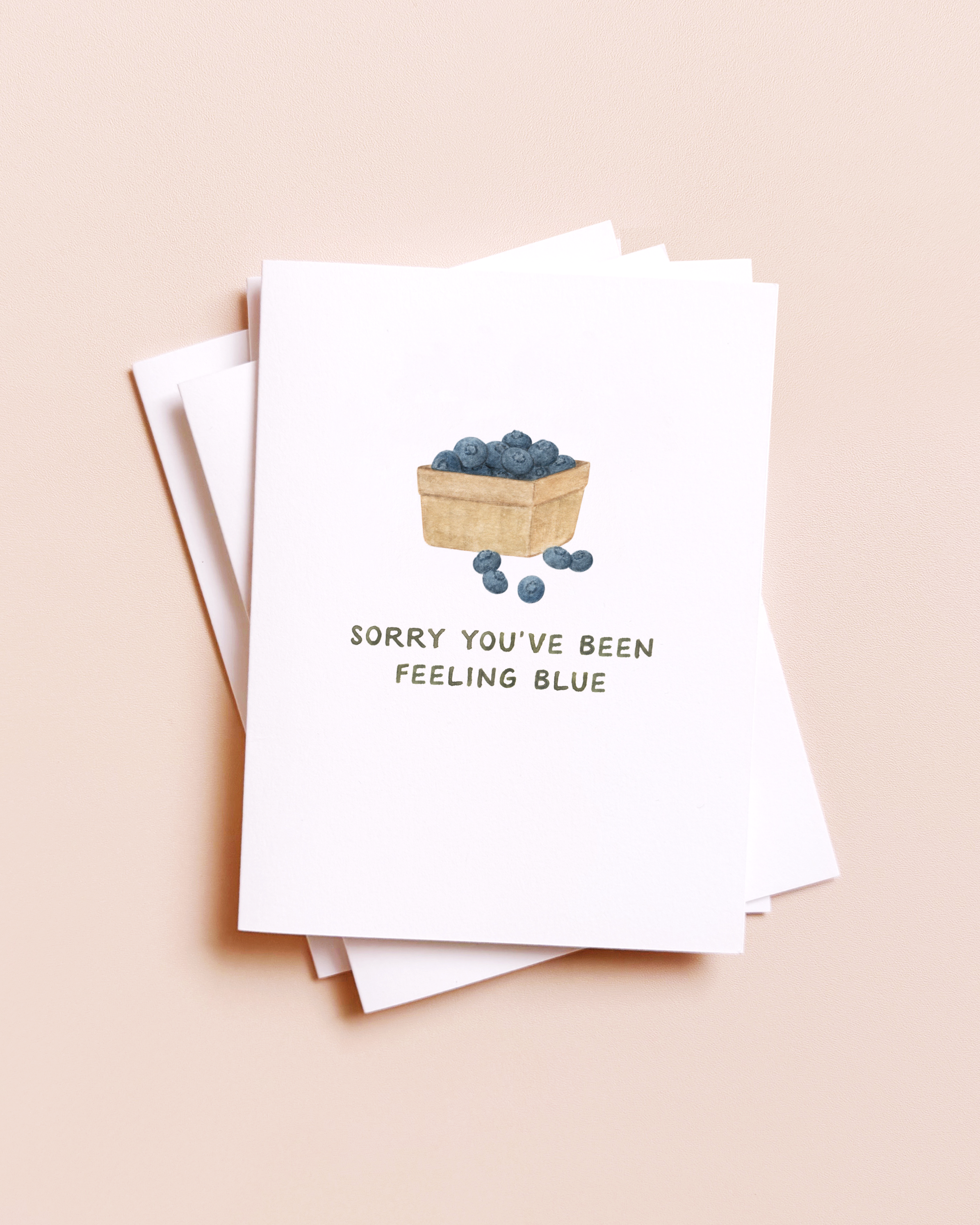 Amy Zhang - Feeling Blue — Food Pun Mental Health Support Card