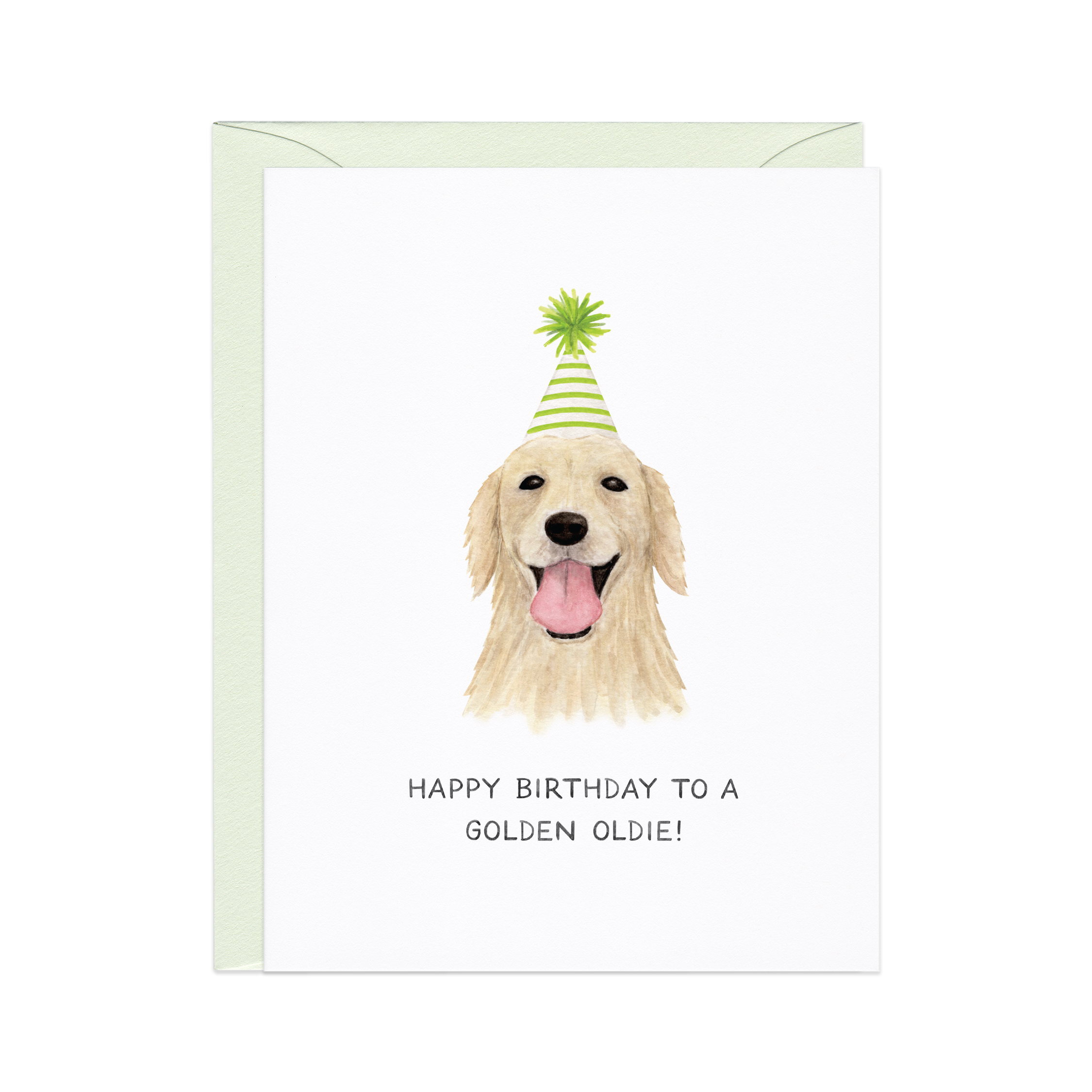 Amy Zhang - Golden Retriever Golden Oldie — Dog Lovers Birthday Card