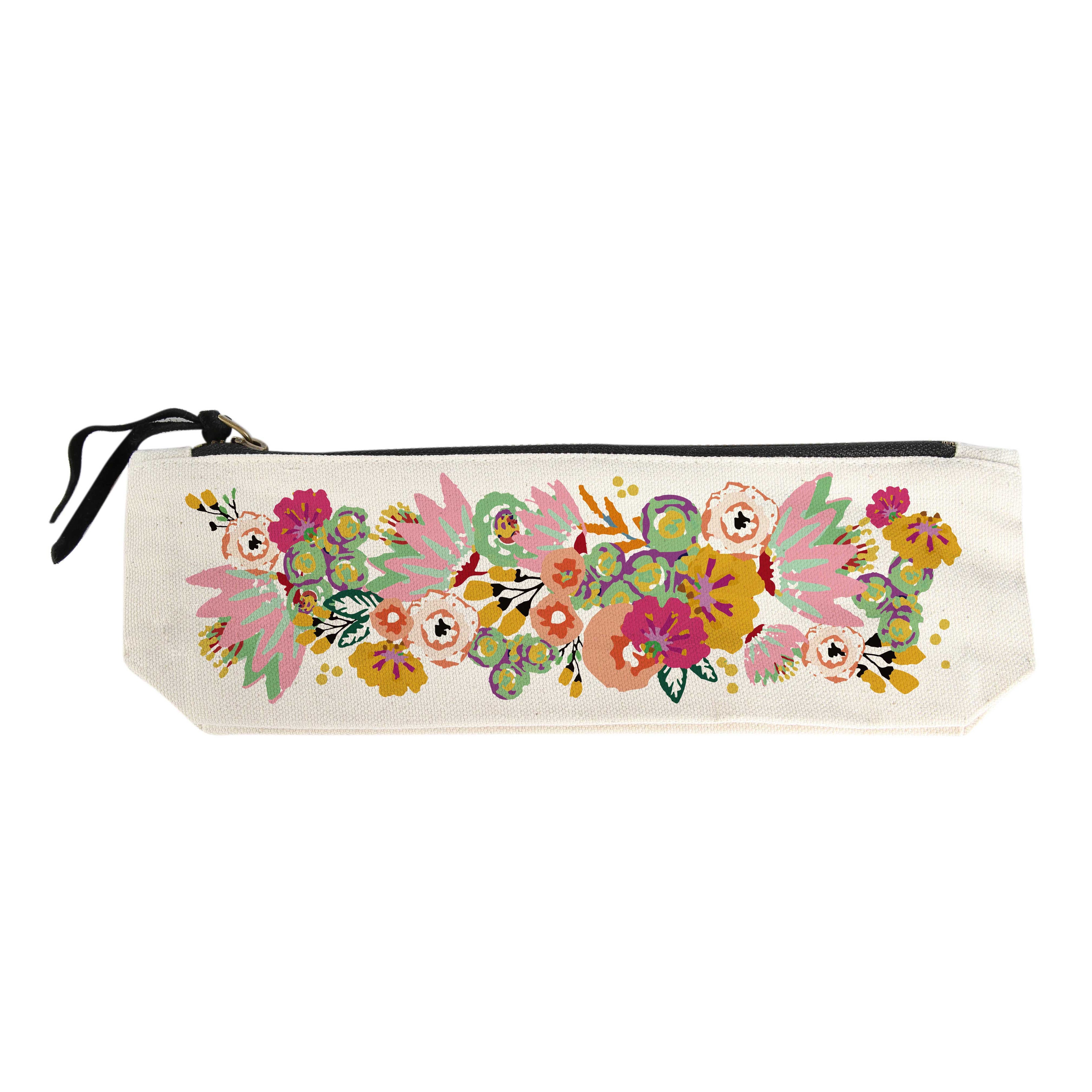 Potluck Press - Pastel Floral Burst Pencil Pouch