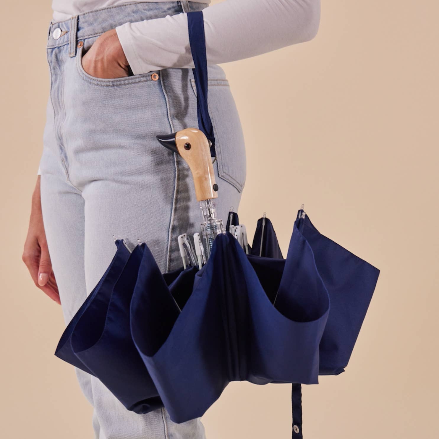 Original Duckhead - Navy Compact Eco-Friendly Original Duckhead Umbrella