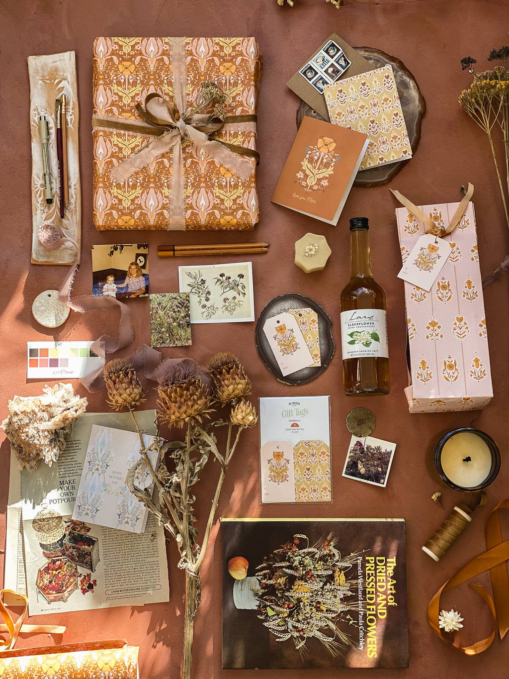 re:mused studio - Wildflower Gift Wrap Sheet-Double Sided