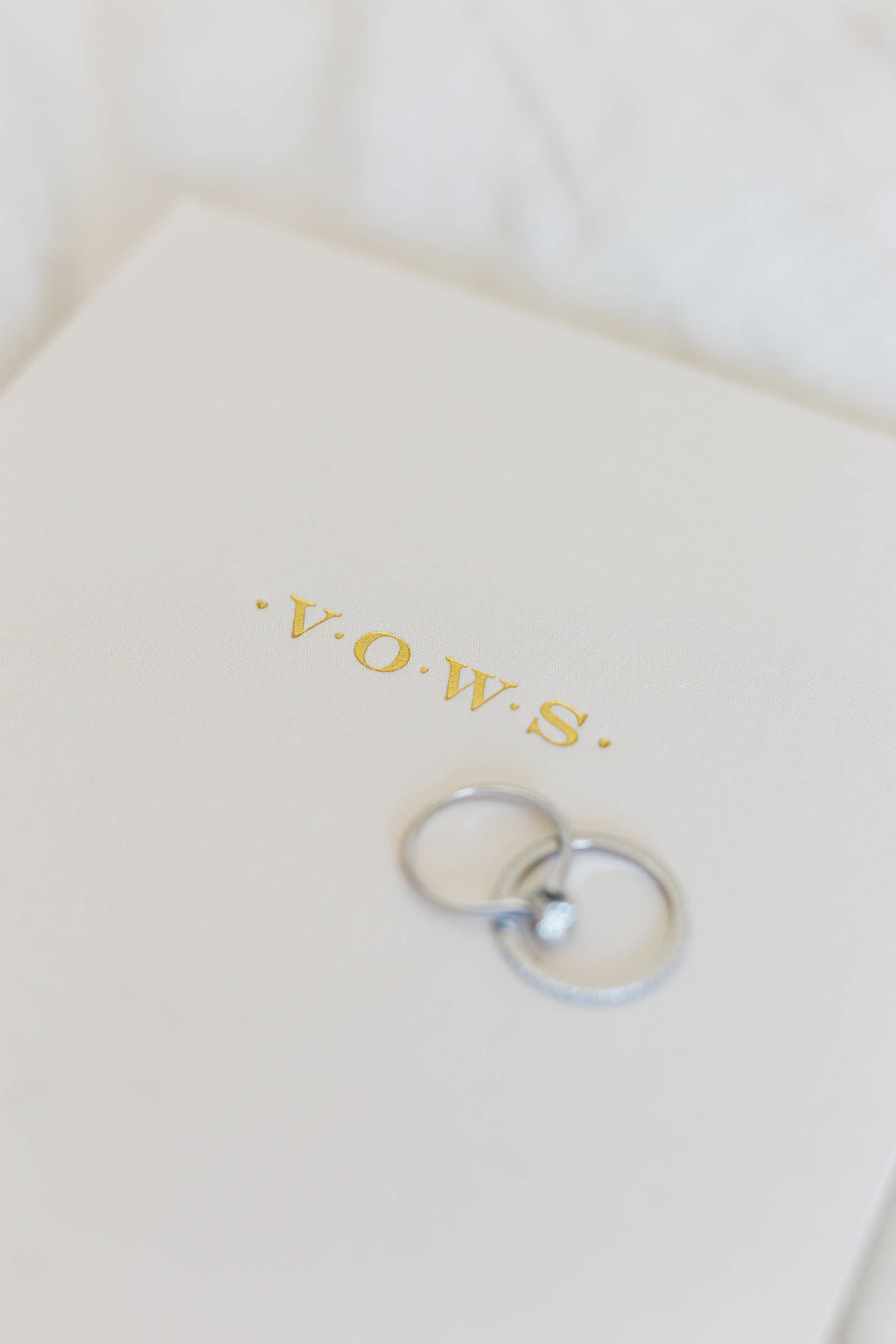 Studio Portmanteau - Wedding Vows Foil Embossed Linen Notebook | Neutral Tones: Cream