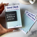 Kiss and Punch - Funny Guest Check Minis™ - Parody Flat Notecard Set of 60  