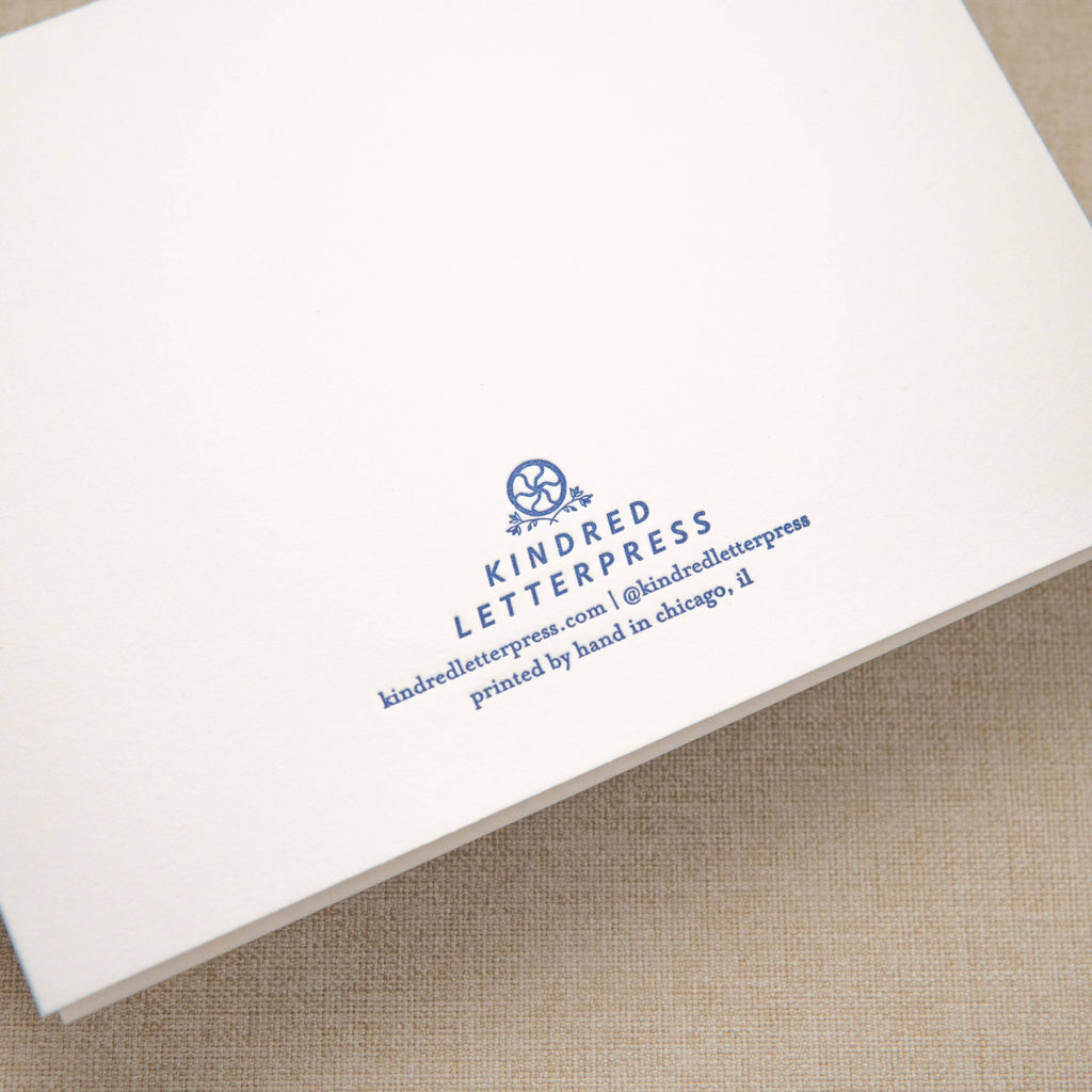 Kindred Letterpress - Just My Type Love Card | Letterpress Love Card