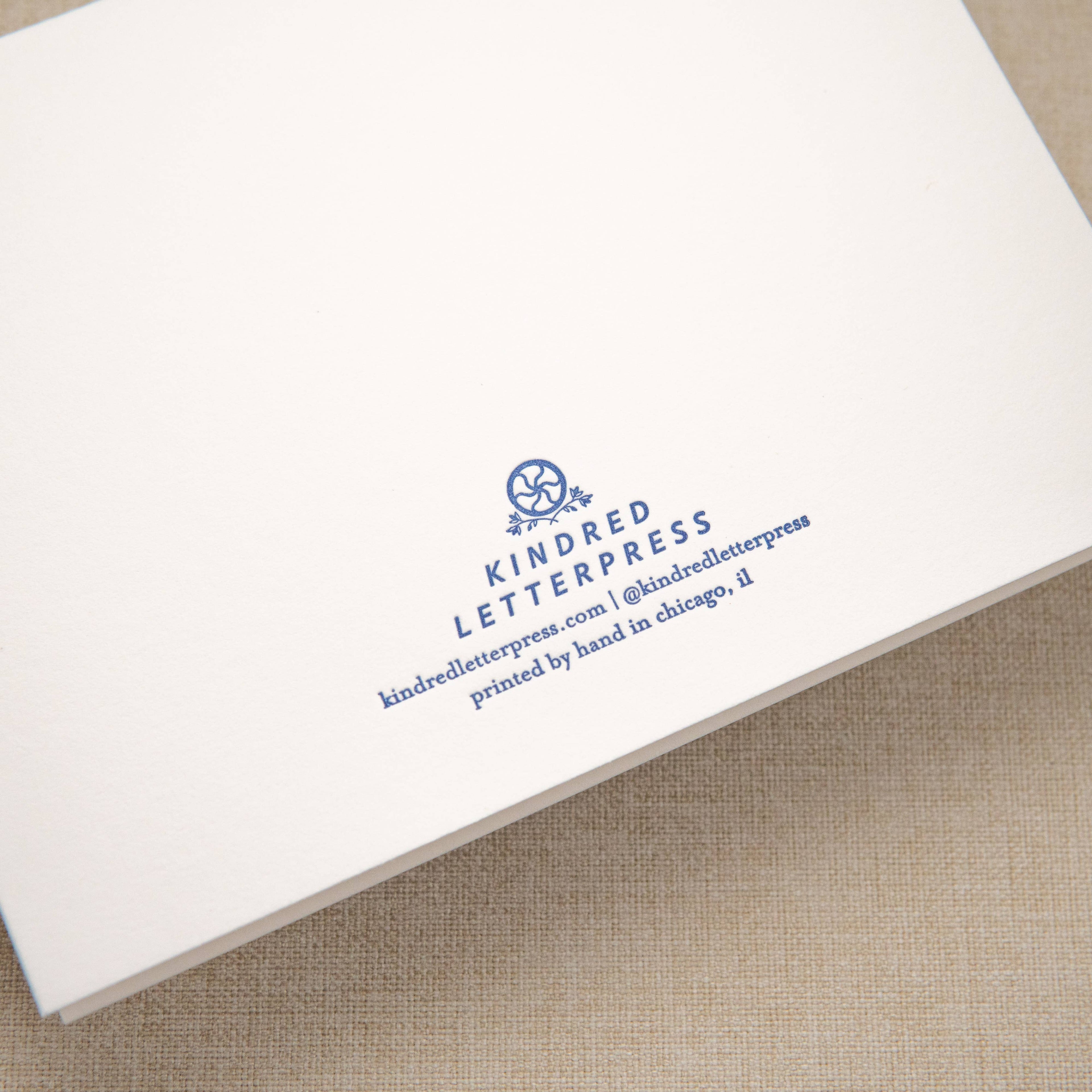 Kindred Letterpress - Just My Type Love Card | Letterpress Love Card